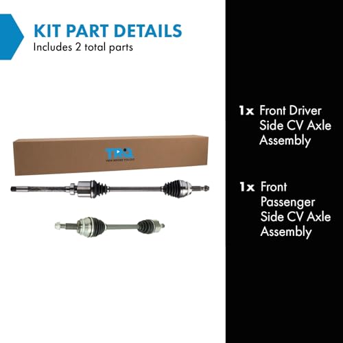 Image of TRQ Front Driver and Passenger Side CV Axle Assembly Set 2 Piece for 2013-2016 Toyota Sienna 2011-2012 Sienna V6 3.5L AWD