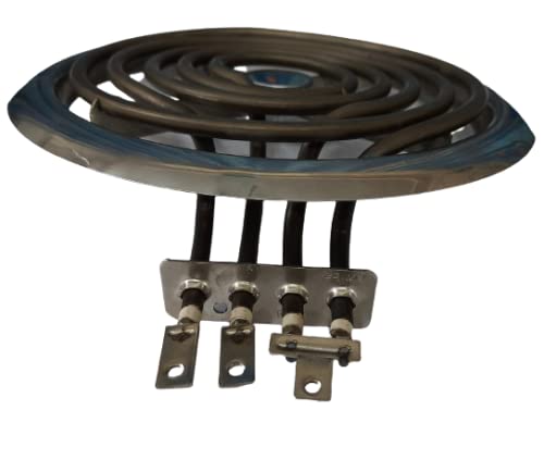 Underside view of the heating element showing electrical terminals