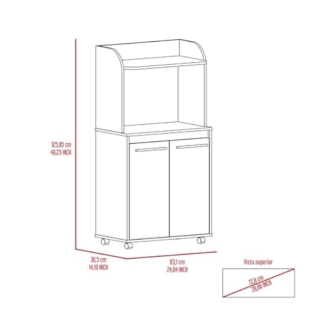 1-Shelf 2-Door Kitchen Pantry White,for Restaurants-WHq9avl1