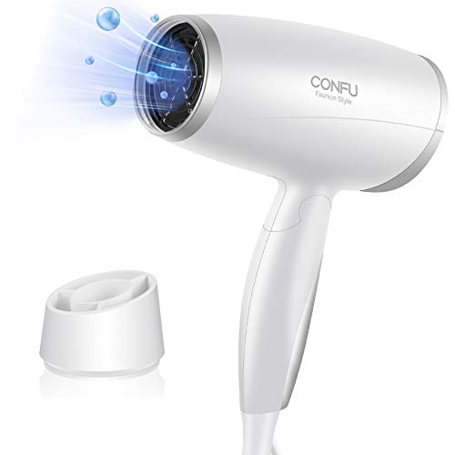 CONFU ヘアドライヤー マイナスイオン ドライヤー 大風量 速乾 軽量タイプ 折りたたみ 持ち運びやすいドライヤー 1200W 冷熱風 温度&風量調節可 旅行 家庭用