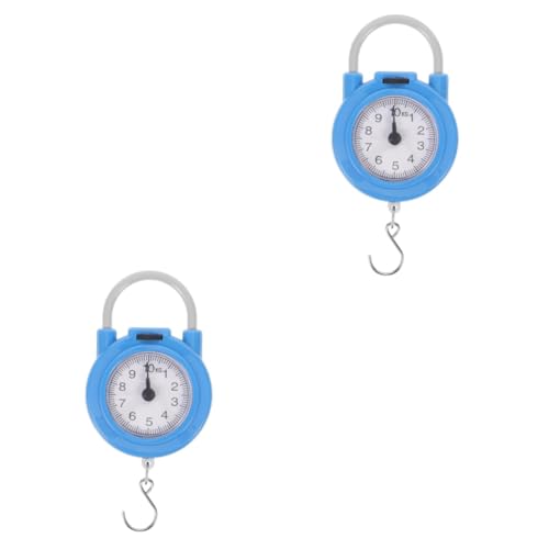 BESTYASH 2 Piezas escala de peso baño colgante nueva línea báscula de mano para pesar equipaje blue luggage scale báscula portátil báscula para maletas báscula de equipaje portátil Metal