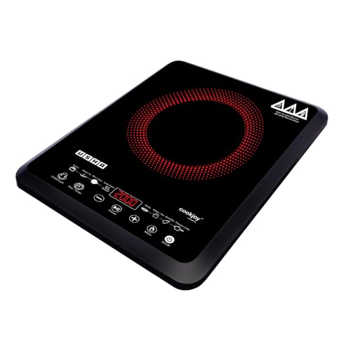 Image of Usha Cookjoy (Cj2000Wtc) 2000 Watt Induction Cooktop with Touch Control (Black), Sealed, 1 Burner