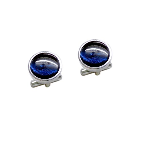 Image of BLACKSMITH Silver Round Cufflink for Men