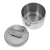 Cabilock 6 Stück Edelstahlbehälter Mit Deckel Für Wattepads Und Stäbchen Metall-aufbewahrungsdose Mit Transparentem Sichtfenster Von Organizer-boxen Für Make-up-pads Und Mull