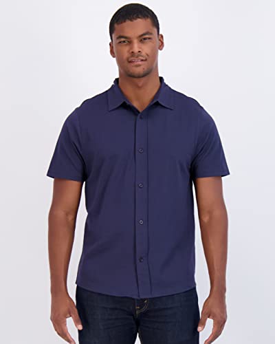 Real Essentials 3-Pack: Men's Regular Fit Casual Short Sleeve Button Down Shirt (Available in Big & Tall)2