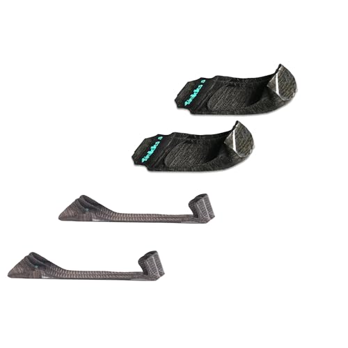 Women's No Show Non Slip Sock Liner Inserts for Loafers, Slip-Ons, Flats, Shoe Socks with Odor-Relief Silver Technology, Black, Large (US: 9-11.5), Combo Pack of 4