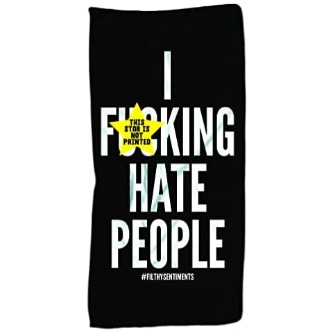 Hate People Microfibre Beach Towel Cover