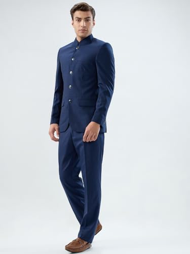 Image of Raymond Contemporary Fit Dark Blue Suit For Men