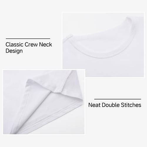 2 Pack Cotton Long Sleeve Tee Shirts Basic Crewneck T-Shirts for Boys/Girls/Toddlers Long-Sleeve T-Shirts3