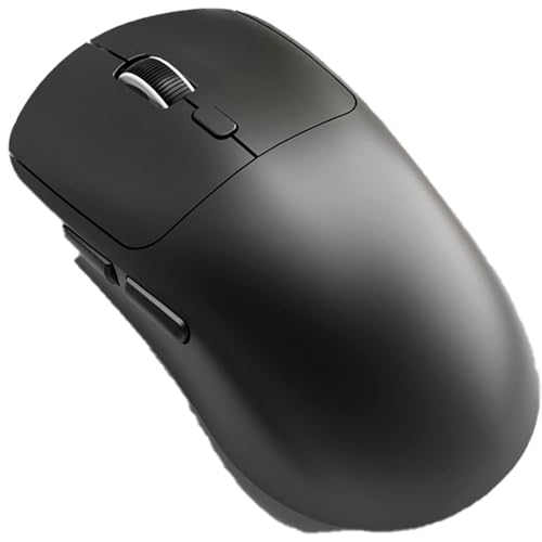 MELOGAGA 3-Mode Wireless Gaming Mouse, 2.4G/Bluetooth 5.4/USB-C Game Mice with 8 Adjustable DPI, Ergonomic Rechargeable Computer Mouse for PC, Mac, PS5, Tablet -Black