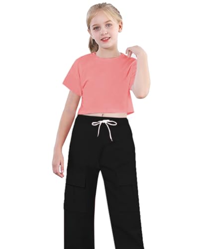 Image of Betusline Girls & Women Basic Summer Short Sleeve Slim Fit T-Shirts Soft Crewneck Crop Y2k Tee Cute Gym Fashion Clothes
