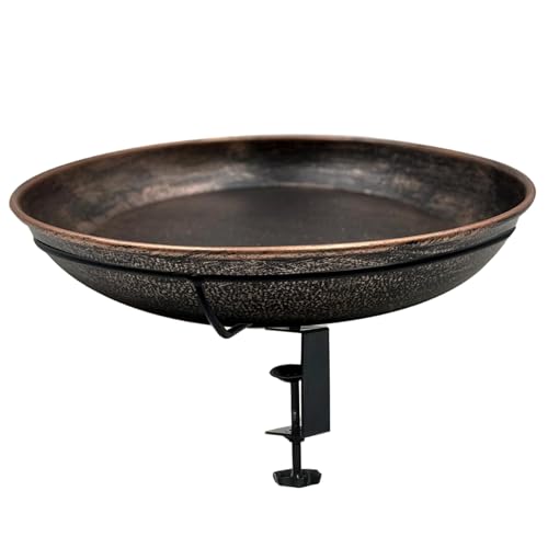 Bain d'oiseaux pour balustrade de pont petit modèle mangeoire clôture bronze