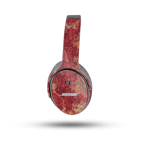 Image of MightySkins Glossy Glitter Skin Compatible with Bose QuietComfort 35 II Headphones - Crimson Marble | Protective, Durable High-Gloss Glitter Finish | Easy to Apply