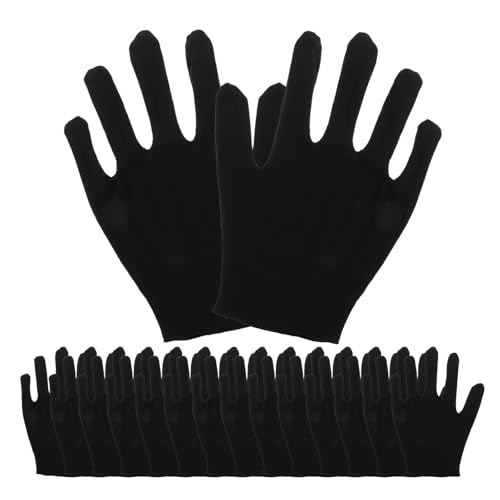 Guantes de algodón negro resistentes al desgaste, ideales para cuidar tus manos