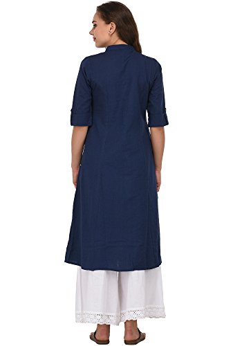 Image of Pistaa's Women's Cotton Regular Fit Casual Kurta