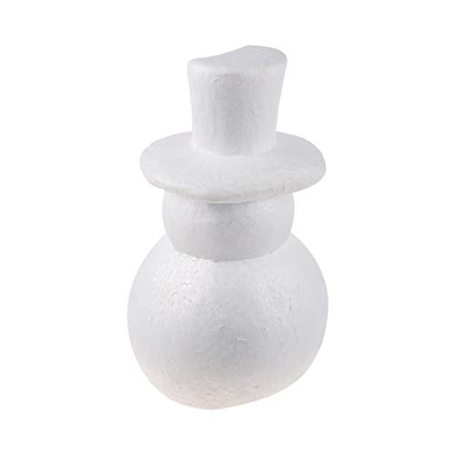 ABOOFAN Christmas Craft Shape White Foam Snowman Doll Modelling Polystyrene Foam Mold for DIY Ornament Craft Foam for Flower Arranging (25cm)