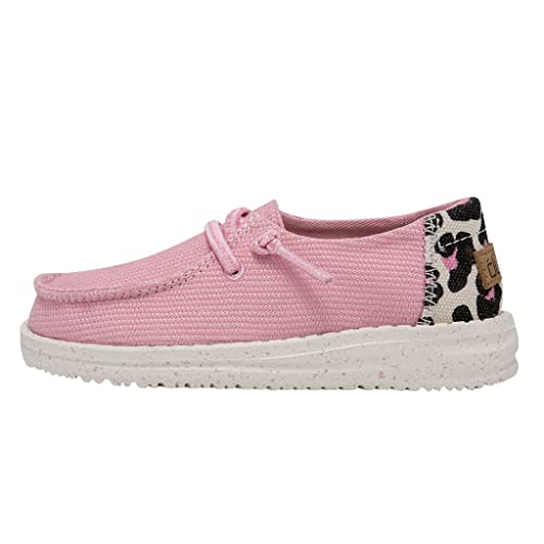 Image of HEYDUDE Girl's Wendy Toddler Loe Funk Bubblegum Size K7 | Girl's Shoes | Girl's Lace Up Loafers | Comfortable & Light-Weight