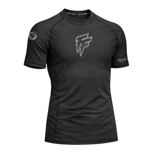 Rashguard Filthy Few Titan gris manches courtes pour éviter les brûlures de tatami