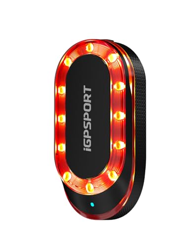 iGPSPORT SRmini Luz Trasera de Radar de Bicicleta, 20 Horas Autonomía, Visión 1.2 km, Detección de Frenado, On/Off Automático, 65 Lúmenes, Ant+, Bluetooth 5.0, IPX7