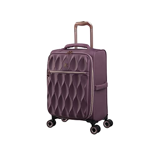 It Luggage Enliven 22" Softside Carry-On 8 Wheel Semi Expander Spinner, Wistful Mauve #TOP30