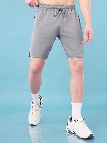 Image of TECHNOSPORT Mens Regular Fit Solid Shorts for Gym, Workout & Sports with Anti Microbial, Techno Dry