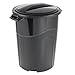 DayGo 32 Gallon Heavy Duty Plastic Garbage Can, Included Lid, Indoor/Outdoor, Black