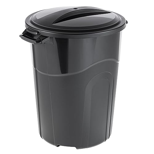 Image of DayGo 32 Gallon Heavy Duty Plastic Garbage Can, Included Lid, Indoor /Outdoor, Black
