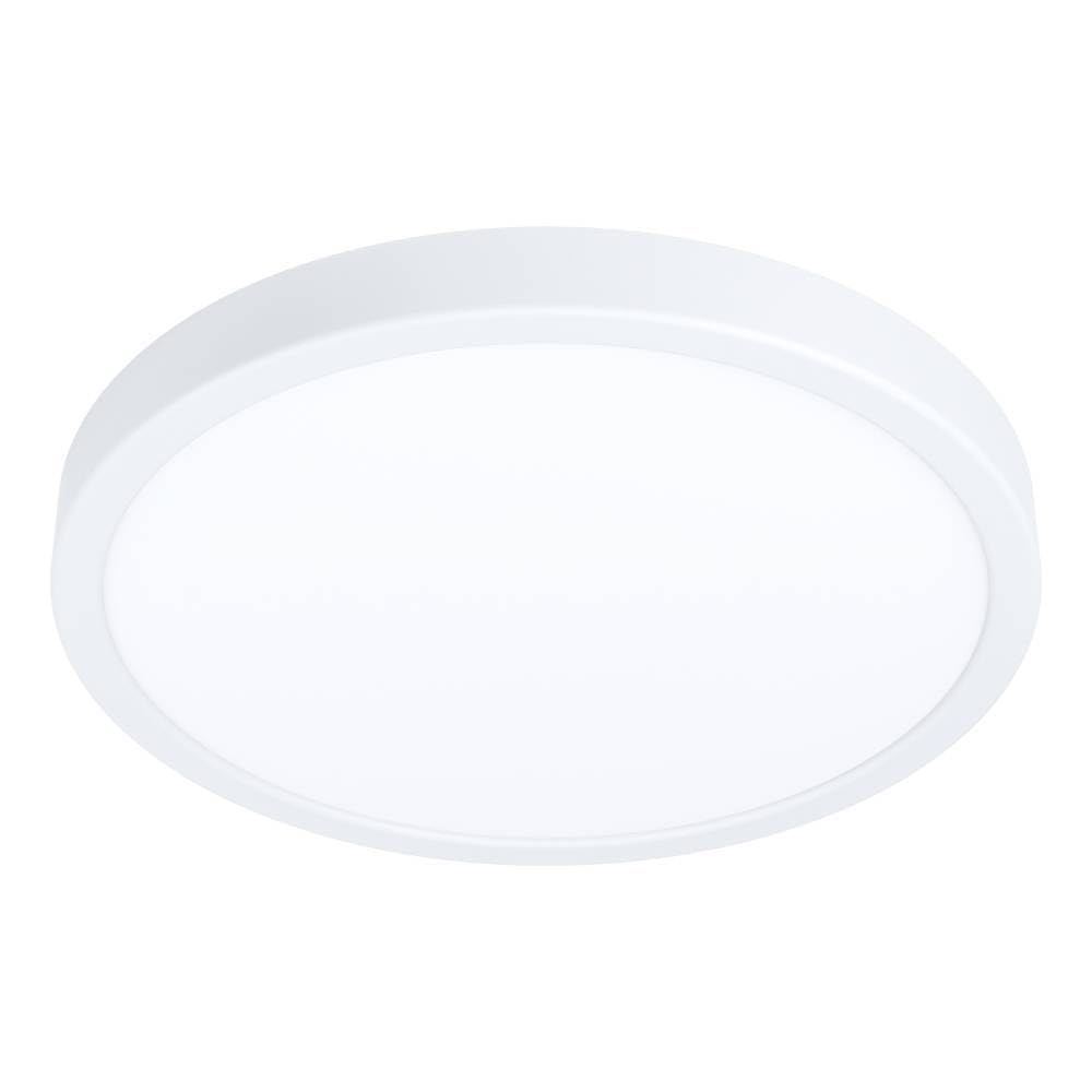 Eglo LED Ceiling Light Fitting Fueva 6, Round Ceiling lamp, Bathroom Lighting, Flush luminaire Made of Plastic in White, Warm White-Cold White, IP44, Ø 28 cm
