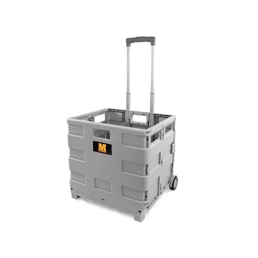 MaxWorks 50704 Rolling Utility Cart/Folding Dolly with Lid- 80Lbs Capacity