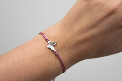 EFYTAL Sympathy Gifts, 925 Sterling Silver Butterfly Bracelet in Remembrance, Condolence Gift for Teens, Teen Charm Bracelets, Memorial2