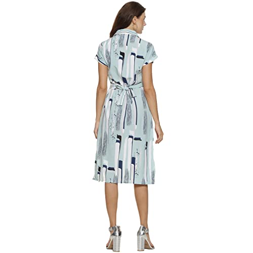 Image of PINACOLADA Women Abstract Print A-line Dress with Patch Pocket