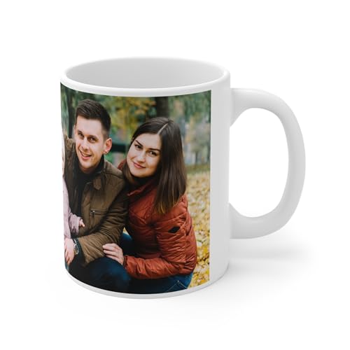 Image of Personalized Ceramic Mug | Custom Photo Name Text Logo Printing White Cup | Customized Tea Coffee Cup | Birthday | Home Office Use for Men and Women 325 ml