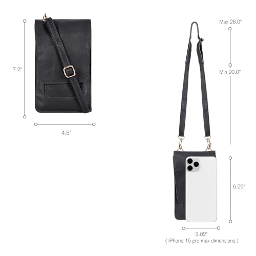 Oak Leathers Small Crossbody Bag For Women - Mini Cell Phone Purse - Crossover Wallet Bag With Adjustable Shoulder Strap4