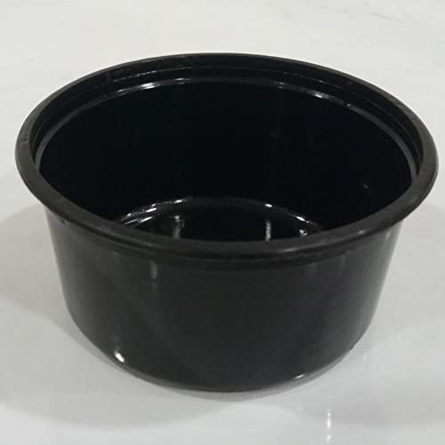 Image of 250ml Round Food Containers with Lids, Set of 25 | Airtight Reusable Plastic Containers | Microwave Safe for Meal Prep, Storage, Takeaway & Food Delivery (Black)