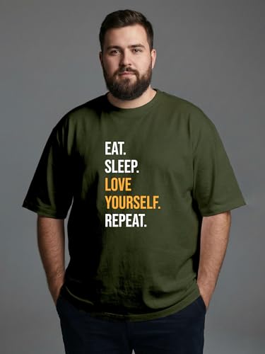 Image of XENOVAURBAN Mens Plus Size Cotton T-Shirt Combo | Combo Pack of 2 Unisex Fit Plus Size Printed Tshirts