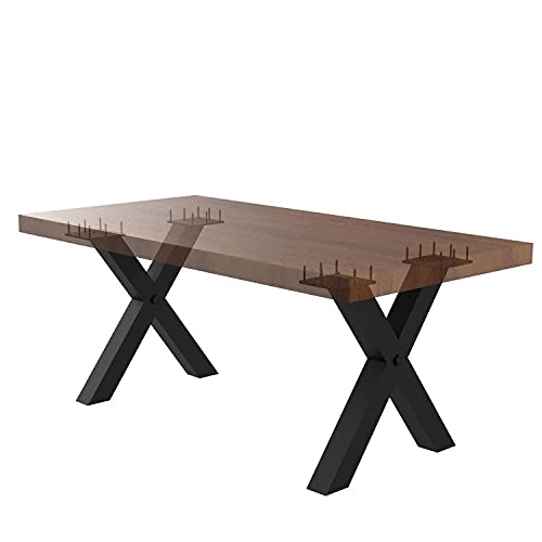 Orgerphy 16" X-Shape Metal Bench Legs (2Pcs)| 16" Height 15.7" Wide X-Frame Heavy Duty End Table Legs Bench Legs | Mid Century Modern Metal Legs For Coffee Table Furniture Bench Legs (16"H X 15.7"W) #TOP4