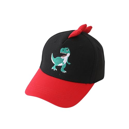 Generisch Gorra de béisbol para niños de dinosaurio para niños y niñas al aire libre sol ajustable conjunto, Negro , 2-8 años
