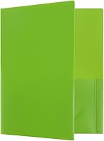 Vista 120 de JAM PAPER Heavy Duty Plastic Two Pocket Extra Tough School Folders - Blue - 6/Pack