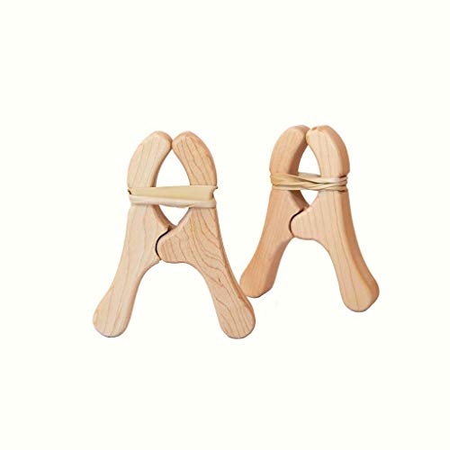 Sarah's Silks Wooden Play Clips for Kids and Toddlers - 2 Pack, 4.5