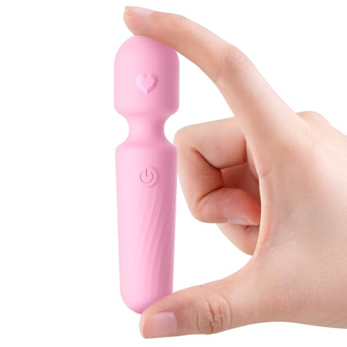 MANFLY Portable Travel Massage Tool 10 Modes Rechargeable Waterproof Mini Body Massager (Pink)
