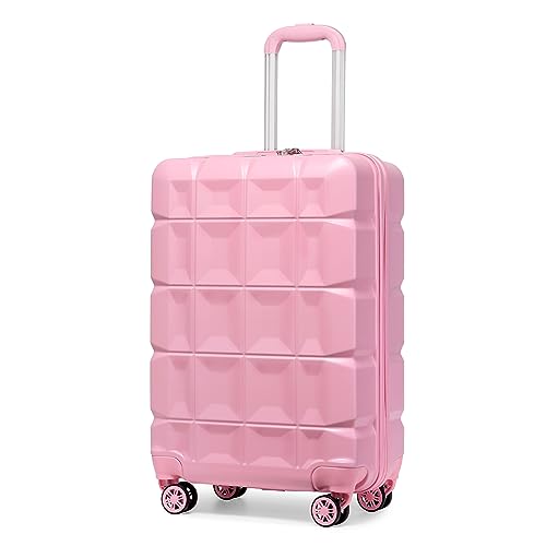 Kono Maletas De Viaje Cabina 54cm Maleta Cabina Pequeña Con 4 Ruedas Y Cerradura De Combinación Tsa Lock, Abs Rígida Equipaje De Mano 54x34x22cm, S, Rosa Kono Maletas De Viaje Cabina 54cm Maleta Cabina Pequeña Con 4 Ruedas Y Cerradura De Combinación Tsa Lock, Abs Rígida Equipaje De Mano 54x34x22cm, S, Rosa