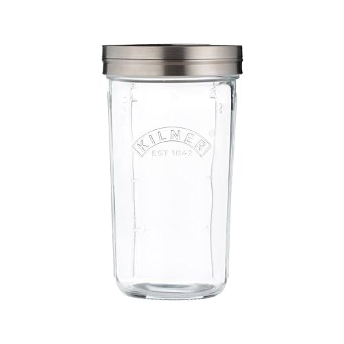 Kilner Sifter Jar Set with 0.5 Litre Glass Jar with Stainless Steel Sieve Cap and Lid Ideal for Sifting Flour, Cocoa Powder and Icing Sugar, Perfect for Baking, Dusting and Finishing Touches