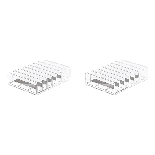Tacdas 2X Estante Organizador Transparente de Acrílico para CD/DVD, con Capacidad para Varios Discos.