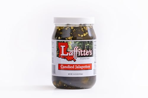 Laffitte's Cajun Candied Jalapeños – 16oz Jar, Sweet & Spicy