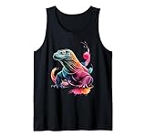 Photo Gallery colorato art graphic komodo dragon poster style paint canotta Photo Gallery colorato art graphic komodo dragon poster style paint canotta