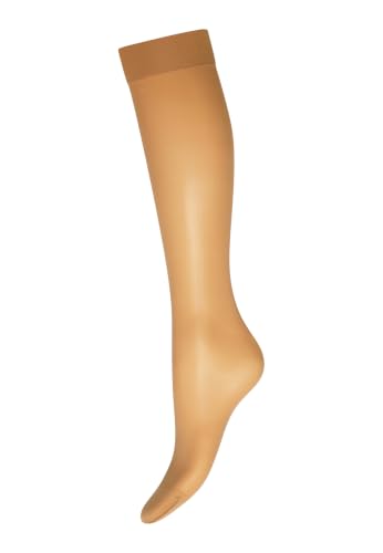 Image of Wolford Individual 10 Denier Knee-Highs Transparent For Women Sheer With Exceptional Smooth Soft Stretchable Comfort Band.
