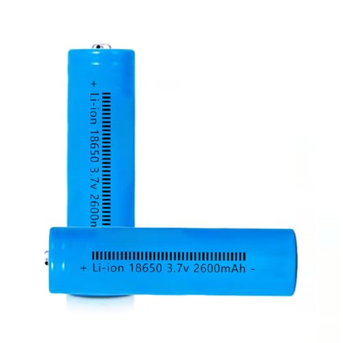 Svenirven 18650 Rechargeable Battery 3.7V 18650 Button top Battery 2600mAh Lithium 18650 Rechargeable Batteries for Headlamp, LED Flashlight