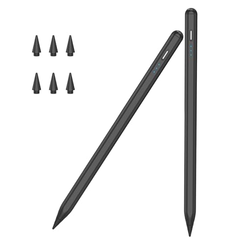 Image of 【2Pack】Stylus Pencil for iPad 2018-2026 A16 11 /10 /9 /8 /7 /6,Mini A17 Pro /6 /5,iPad Air M4 /M3 /M2 11 inch /13 inch /5 /4 /3,iPad Pro M5 /M4 13 inch /12.9 inch /11 inch USB-C Fast Charging Pencil,Pixel-Perfect Tilt Sensitivity(Black)