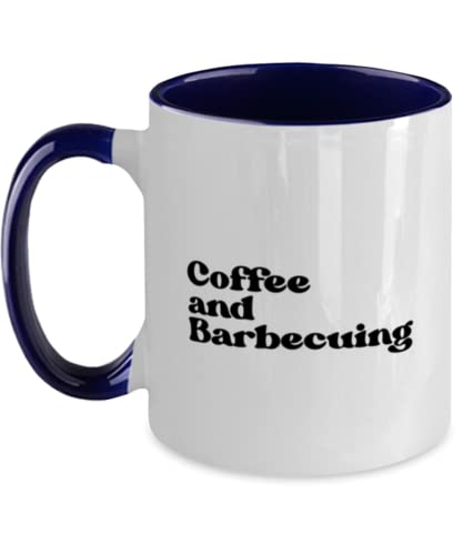 Barbecuing Barbecue 1970s 70s BBQ Mug, Gifts, Home Office Decor, Coffee Cup, Unique Gag Idea, Him Her