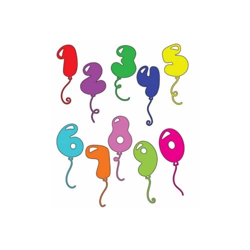 Sredwtk Stanzschablonen Zahlen Ballon, Metall Prägeschablonen Stanzmaschine Stanzformen Schablonen Schneiden Embossing für DIY Selbstgemacht Scrapbooking Dekor Cover
